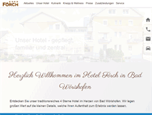 Tablet Screenshot of kurhotel-foerch.de